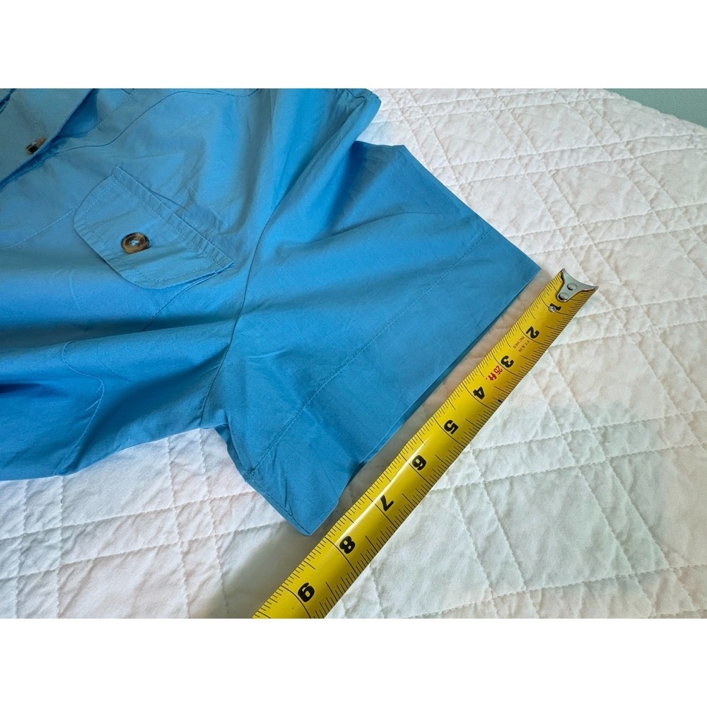 NWT Olivia James Womens Blue Belt Flap Pocket Utility Chic Mini Dress Size Large - Picture 16 of 16